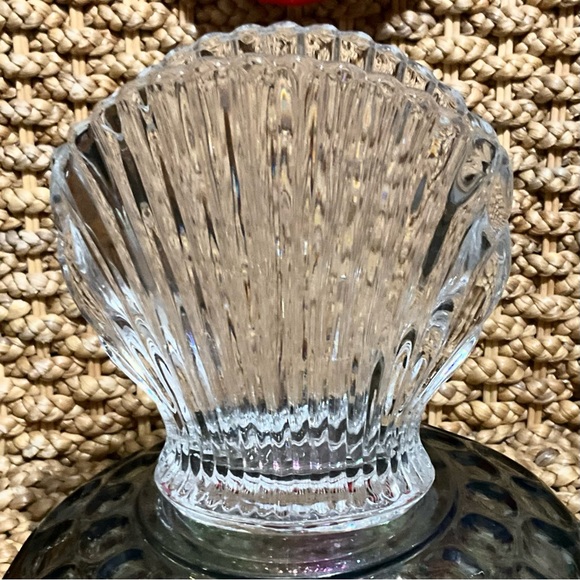 Mikasa Vintage Oval Scallop Cut Clear Crystal Glass Vase - Picture 2 of 8